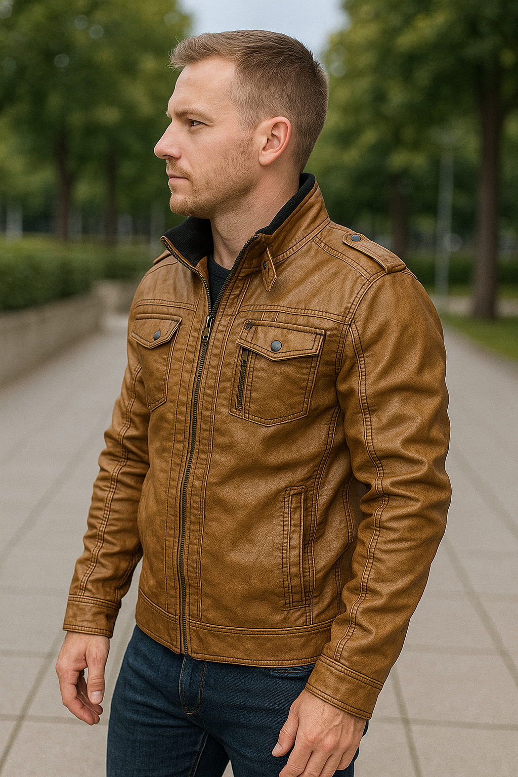 Rafello&Co | Leren Motorjas van PU