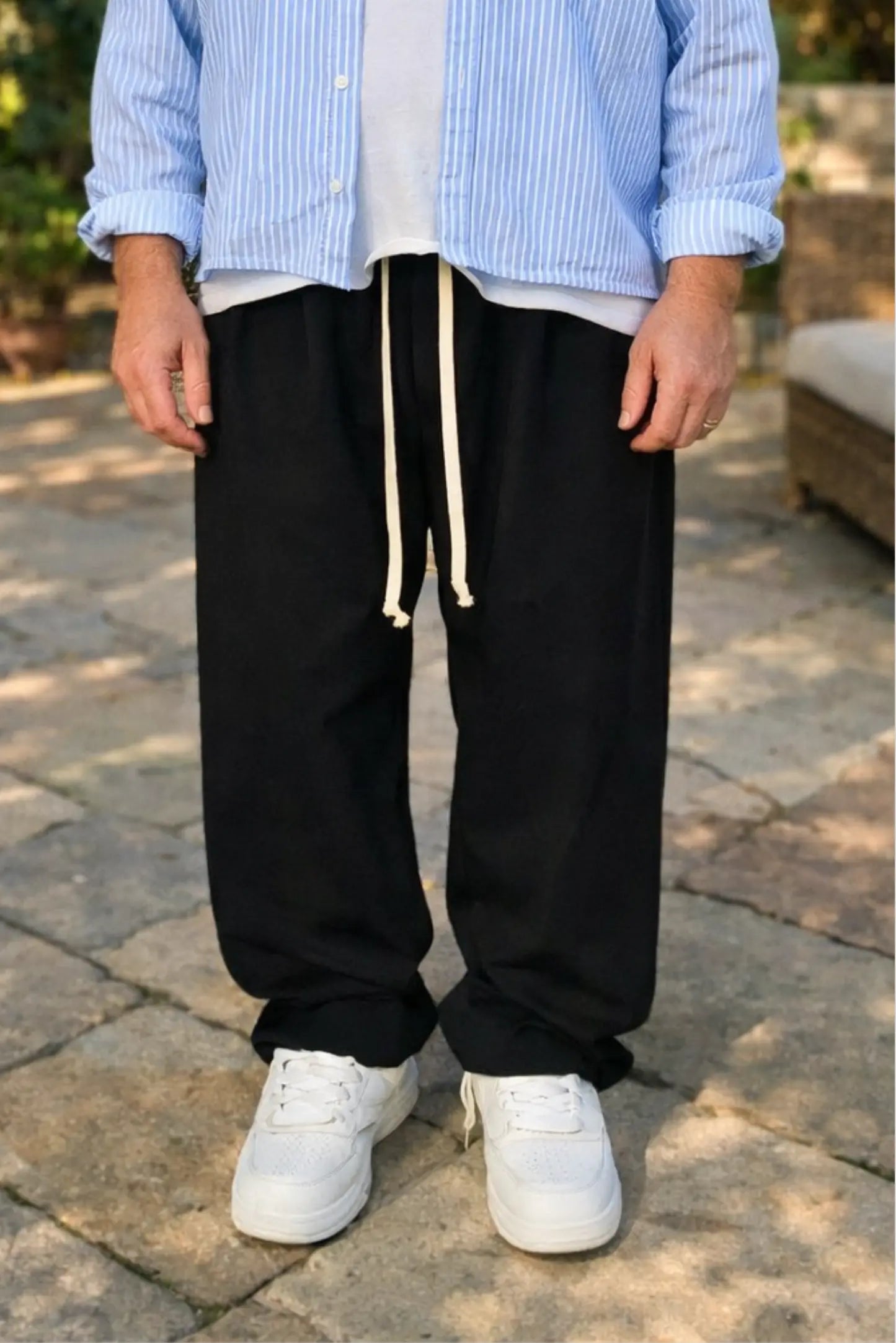 Rafello&Co | Losvallende Trousers met Trekkoord Rafello&Co