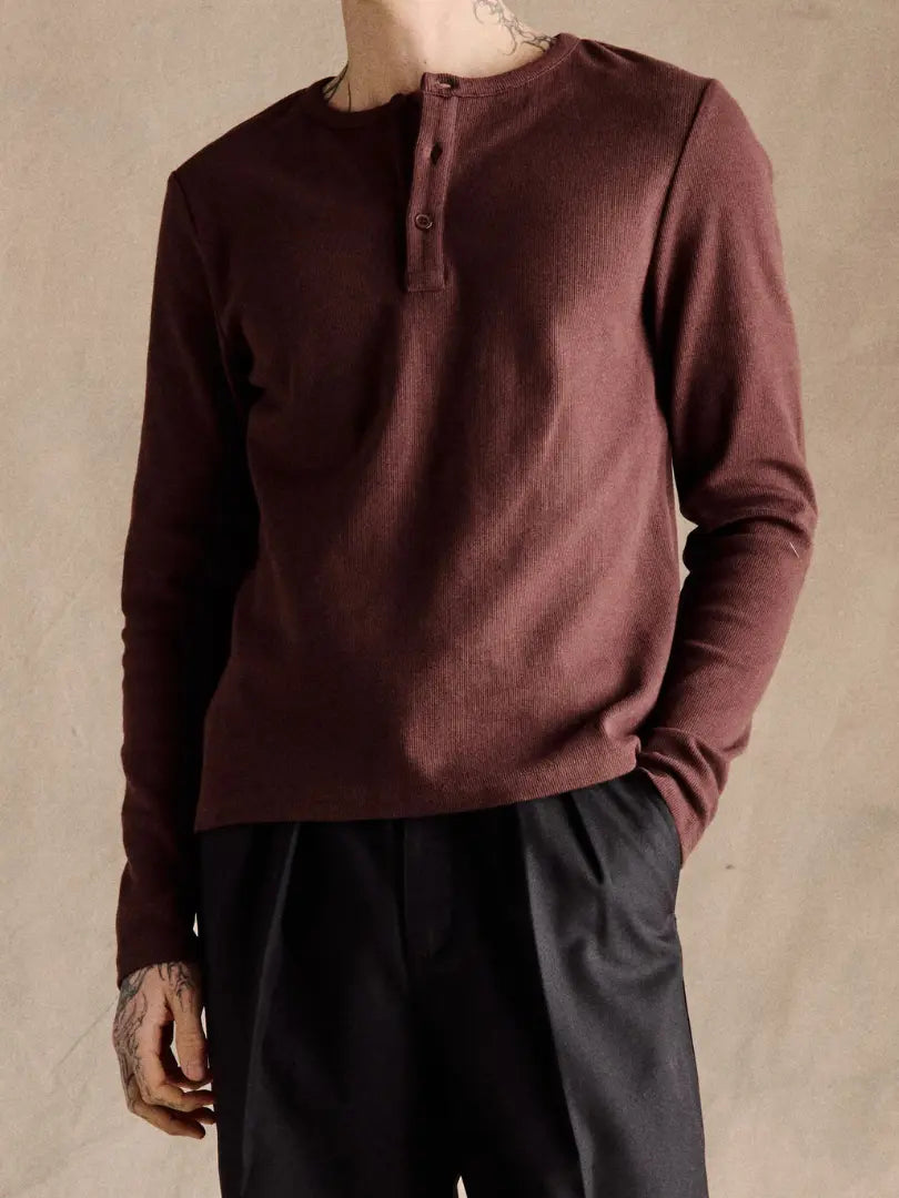 Rafello&Co | Geribd Henley-shirt Rafello&Co