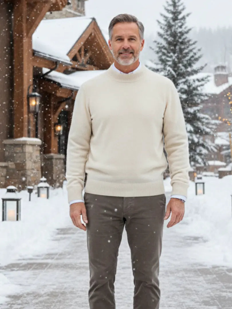 Rafello&Co | Klassieke Gebreide Trui met Ronde Hals Rafello&Co