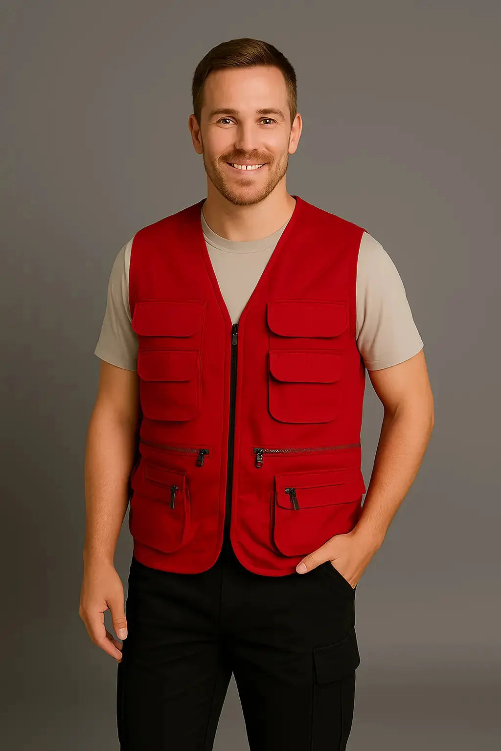 Rafello&Co | Tactisch Wandelvest met Meerdere Zakken Rafello&Co