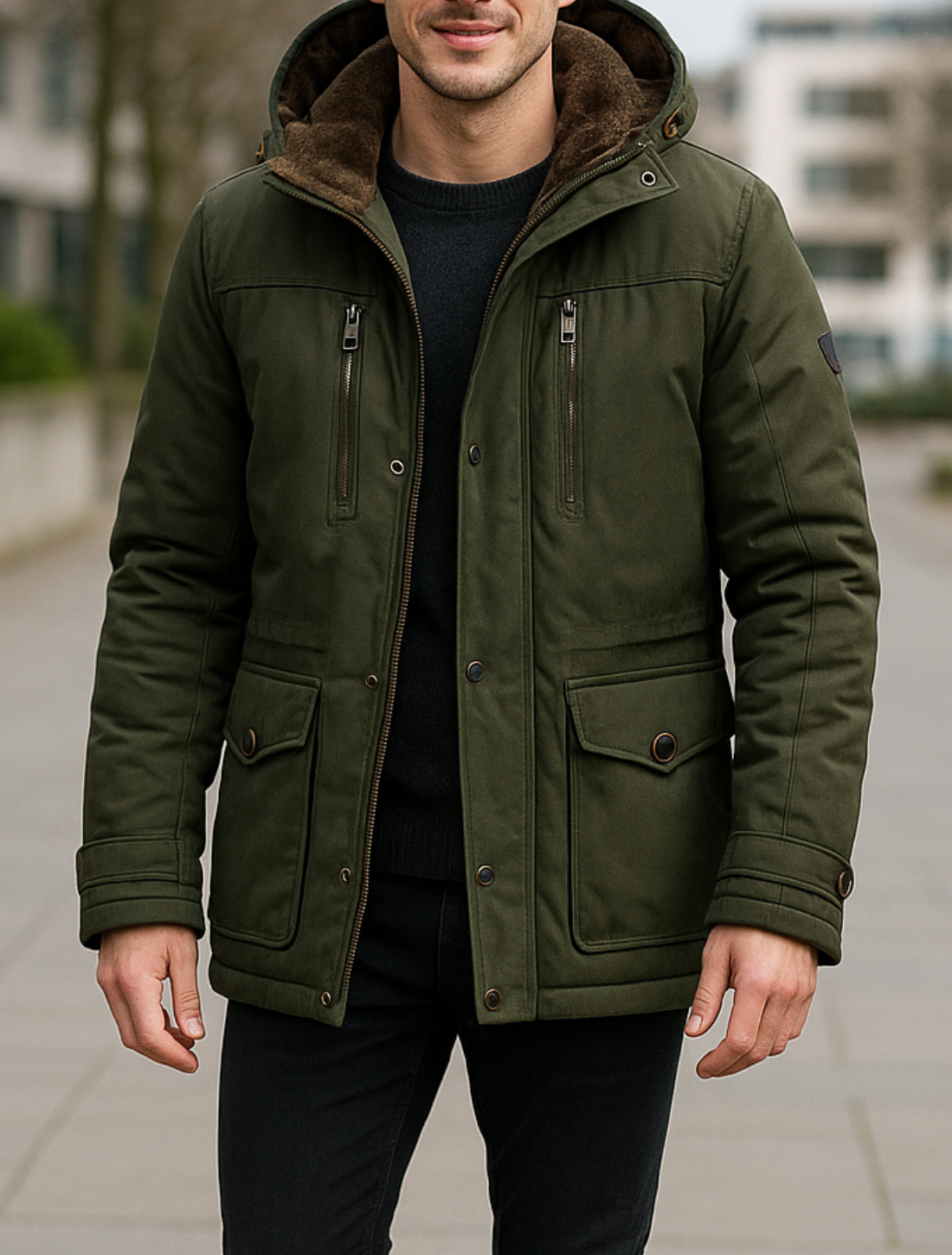 Rafello&Co | Warm Mid-Length Winter Coat