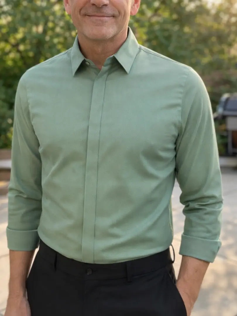 Rafello&Co | Strijkvrije Overhemd met Knopen Rafello&Co