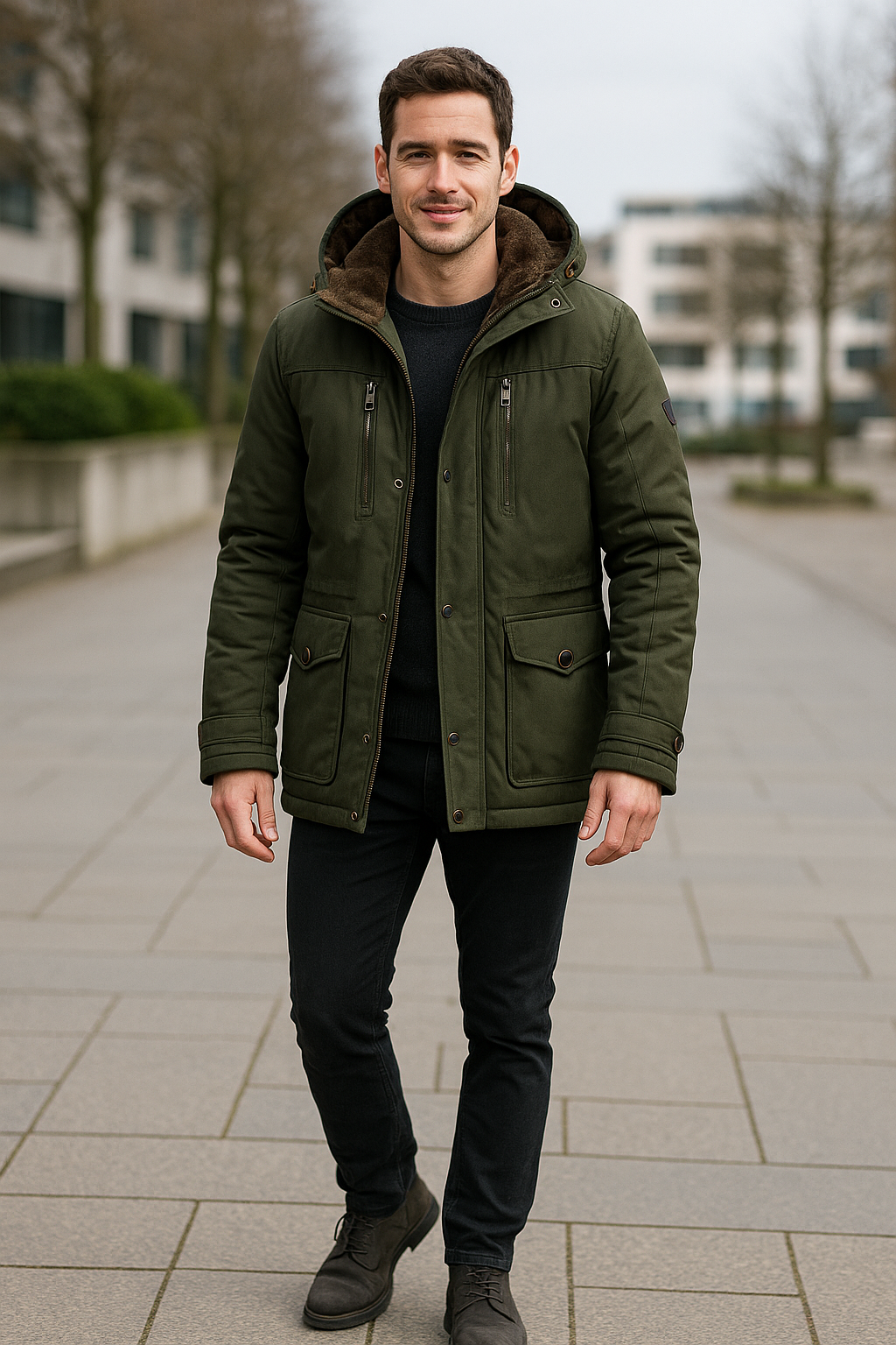 Rafello&Co | Warm Mid-Length Winter Coat