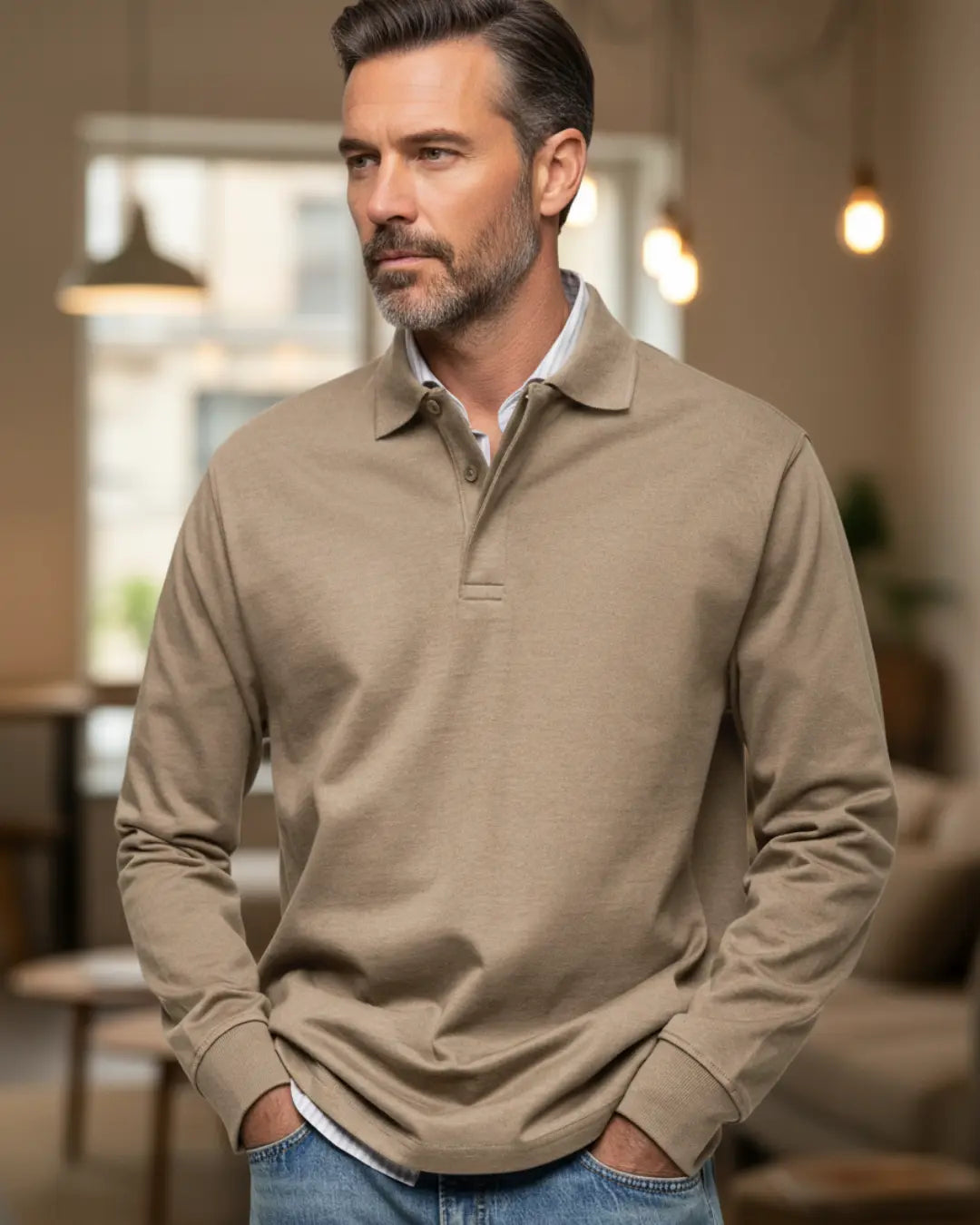 Rafello&Co | Klassiek Poloshirt met Lange Mouwen Rafello&Co