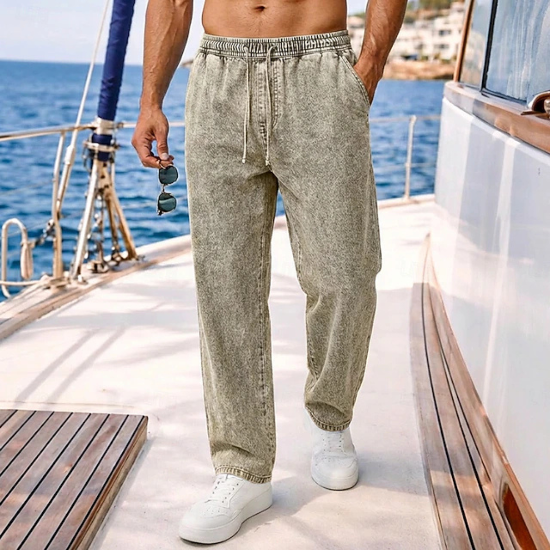 Relaxed Fit Washed Drawstring Trousers