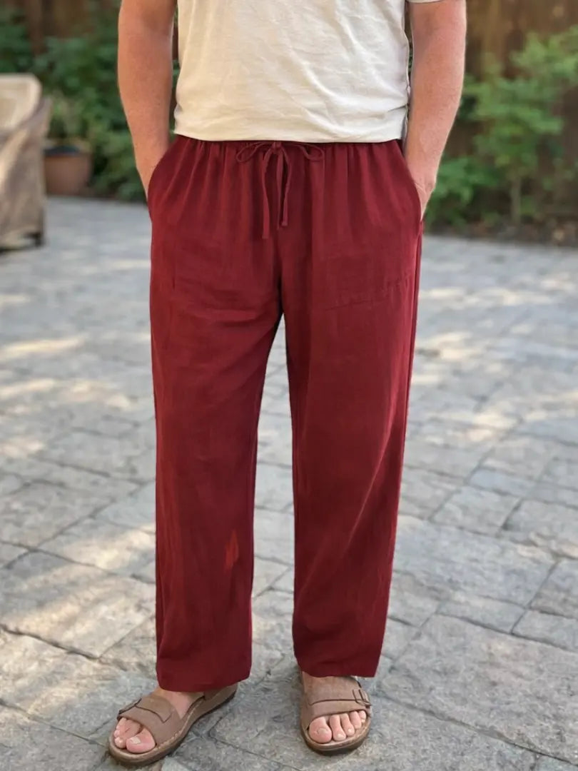 Marrakech - Slim Fit Linen Trousers
