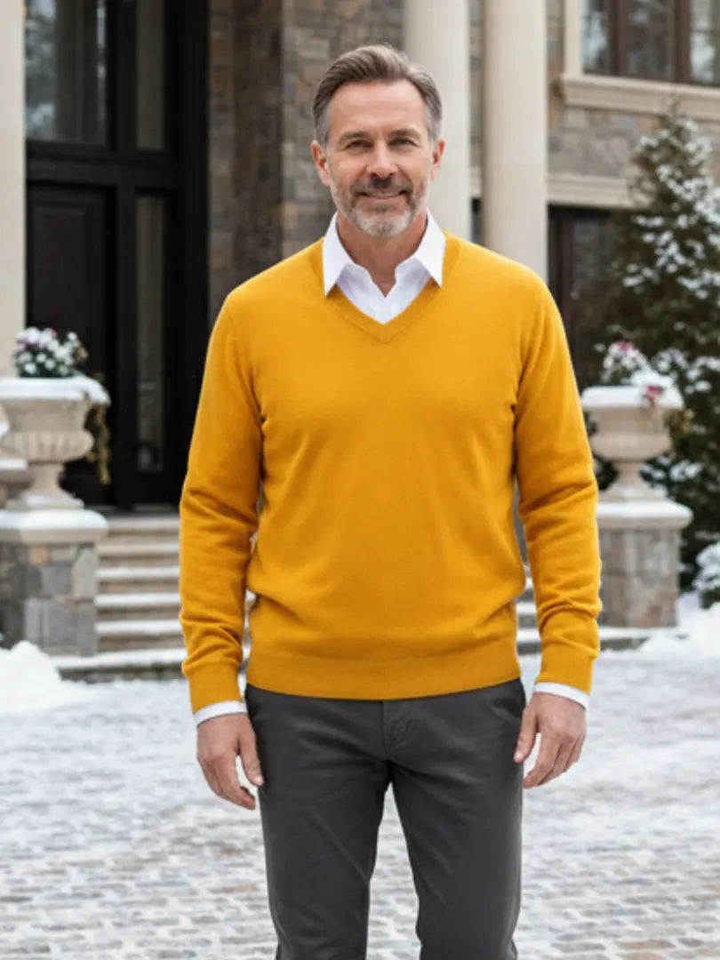 Rafello&Co | Klassieke Trui met V-Hals Rafello&Co