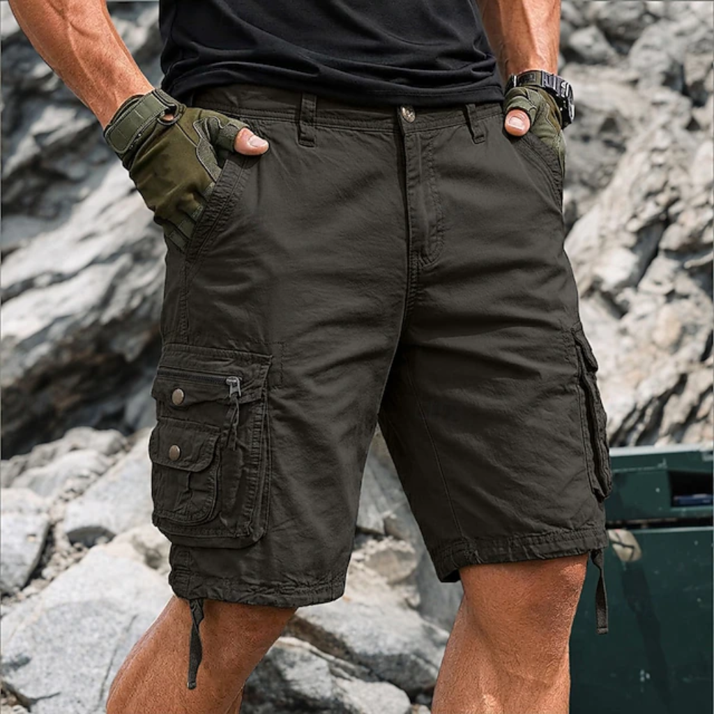 Men's Casual Six-Pocket Cargo Shorts