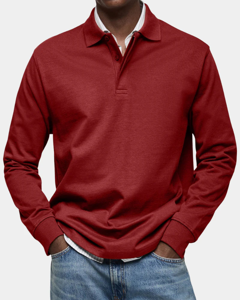 Rafello&Co | Classic Long-Sleeve Polo Shirt