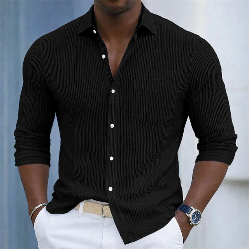 Heren Casual Corduroy Button-Up Overhemd