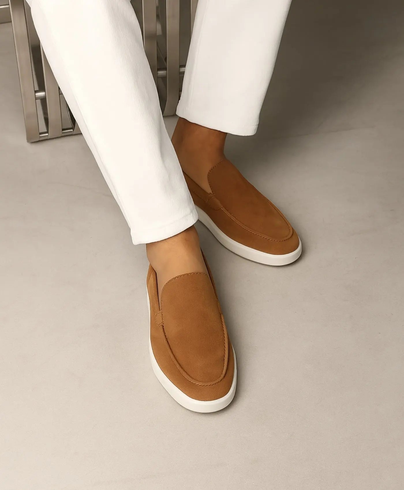 Loafers Yacht Club suède – Bruin Rafello&Co