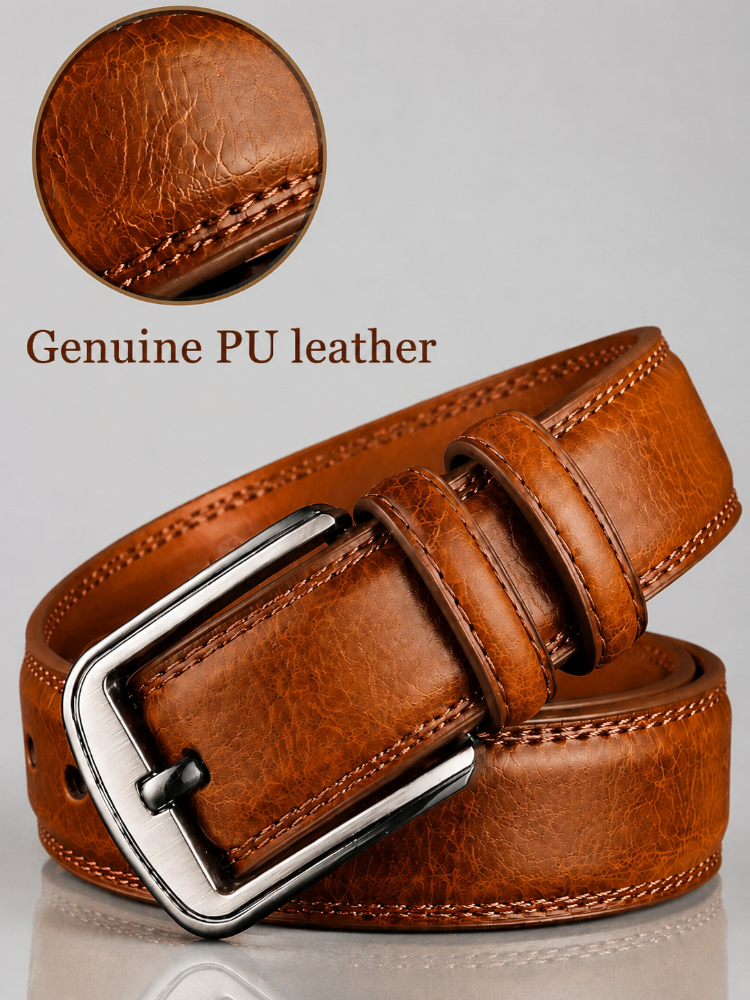 Adjustable Genuine Leather Belt