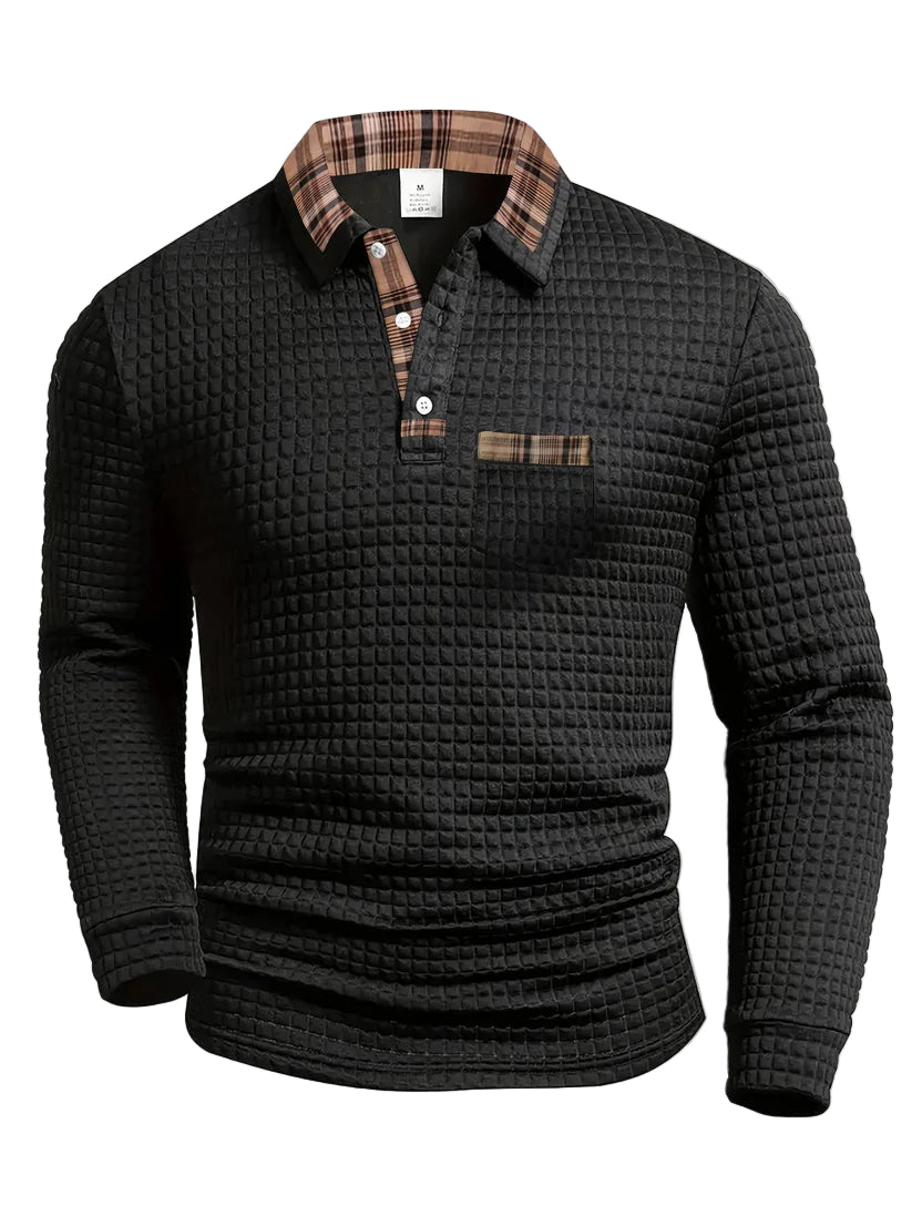 Rafello&Co | Getextureerd Longsleeve Shirt