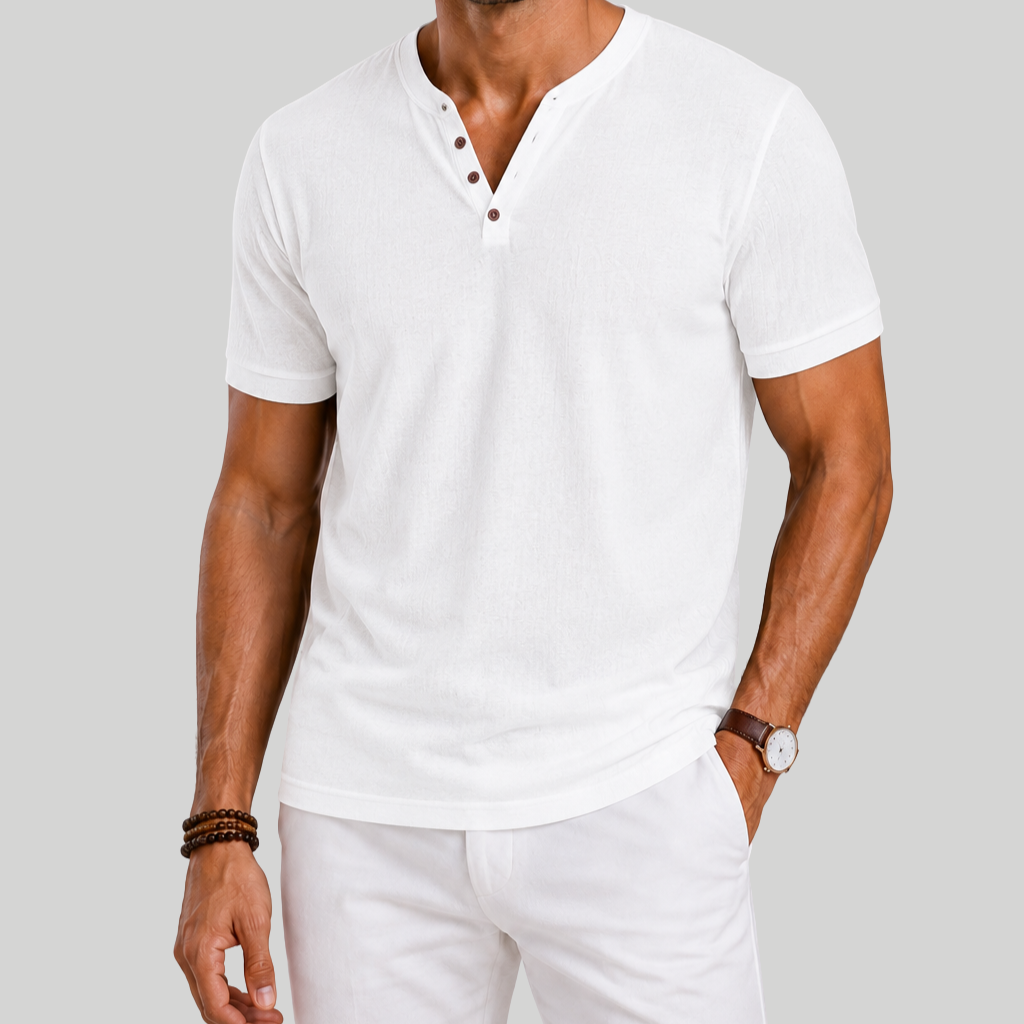 Men's V-Neck and Short-Sleeve Shirt