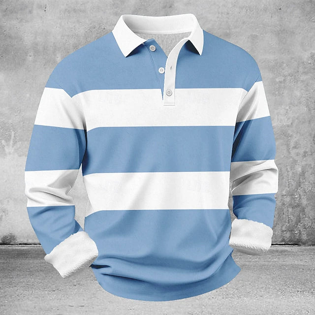 Men's Striped Long Sleeve Shirt