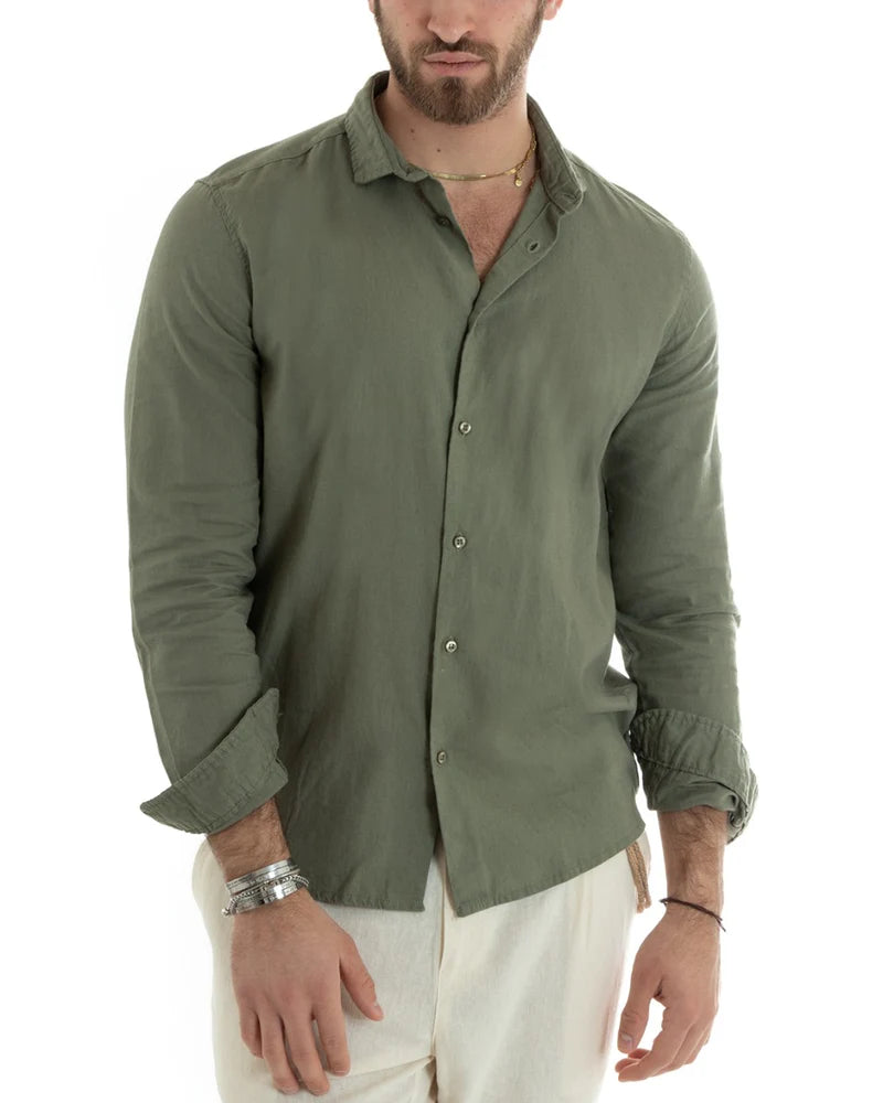 Men’s Tailored Linen Shirt