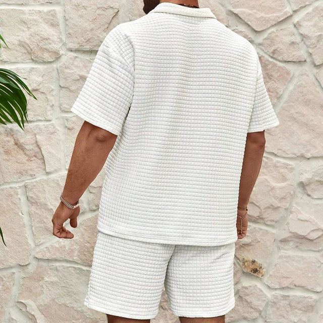 Heren Waffle Knit 2-delig Set