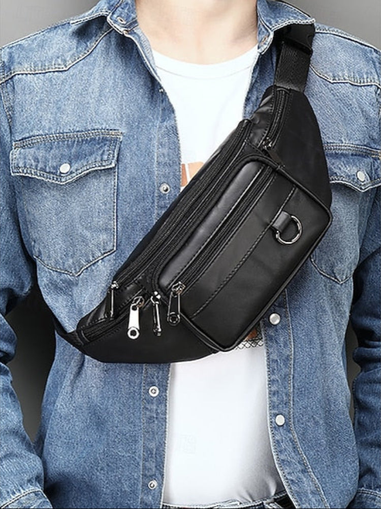 Heren Vintage Leren Sling Bag