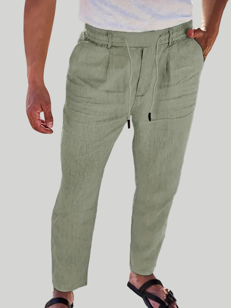 Men’s Linen Drawstring Trousers