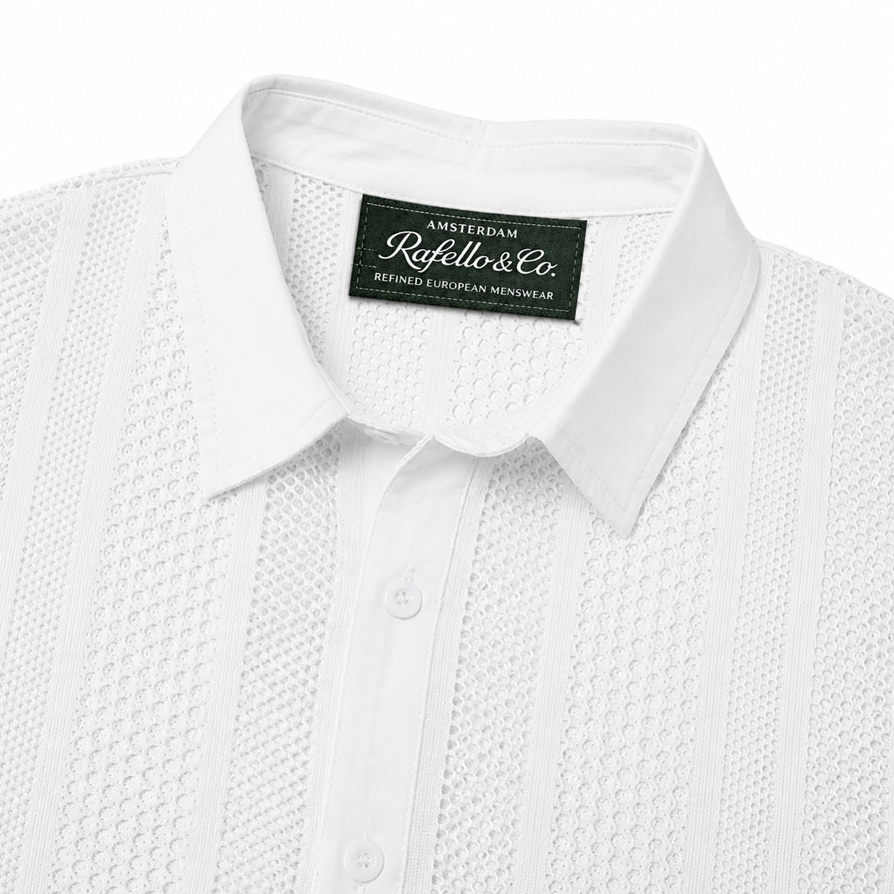 Heren Shirt met Korte Mouwen en Textuur