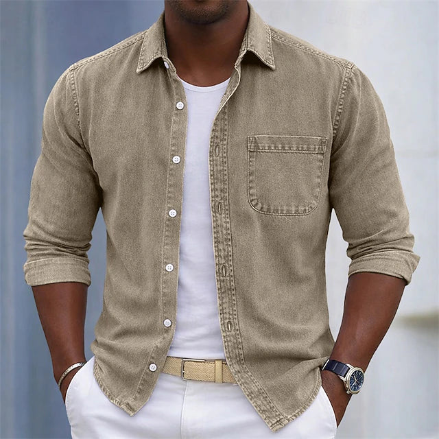 Men’s Vintage Denim Casual Shirt