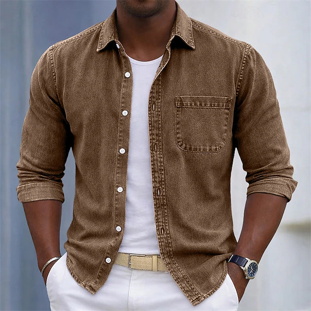 Men’s Vintage Denim Casual Shirt