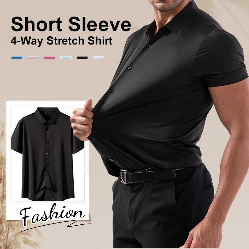 Rafello&Co | Short-Sleeved Shirt with 4-Way Stretch