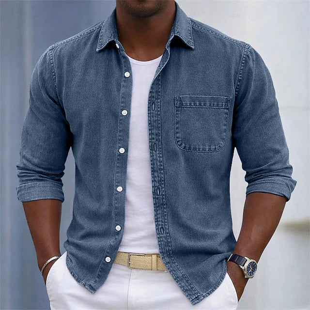Men’s Vintage Denim Casual Shirt