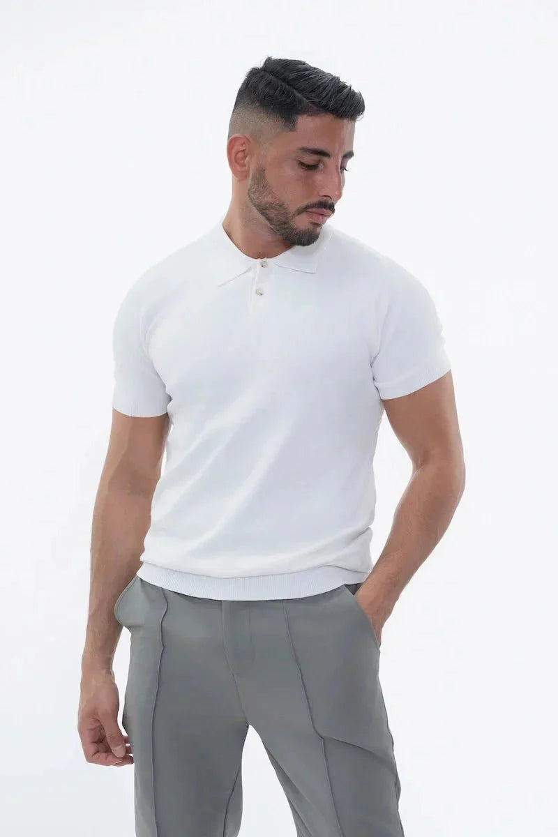 Short Sleeve Polo Shirt with Buttons