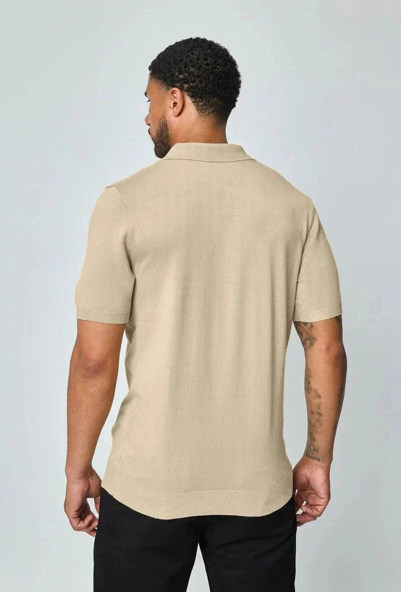 Short Sleeve Polo Shirt with Buttons