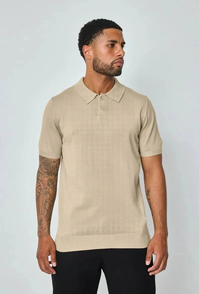 Short Sleeve Polo Shirt with Buttons
