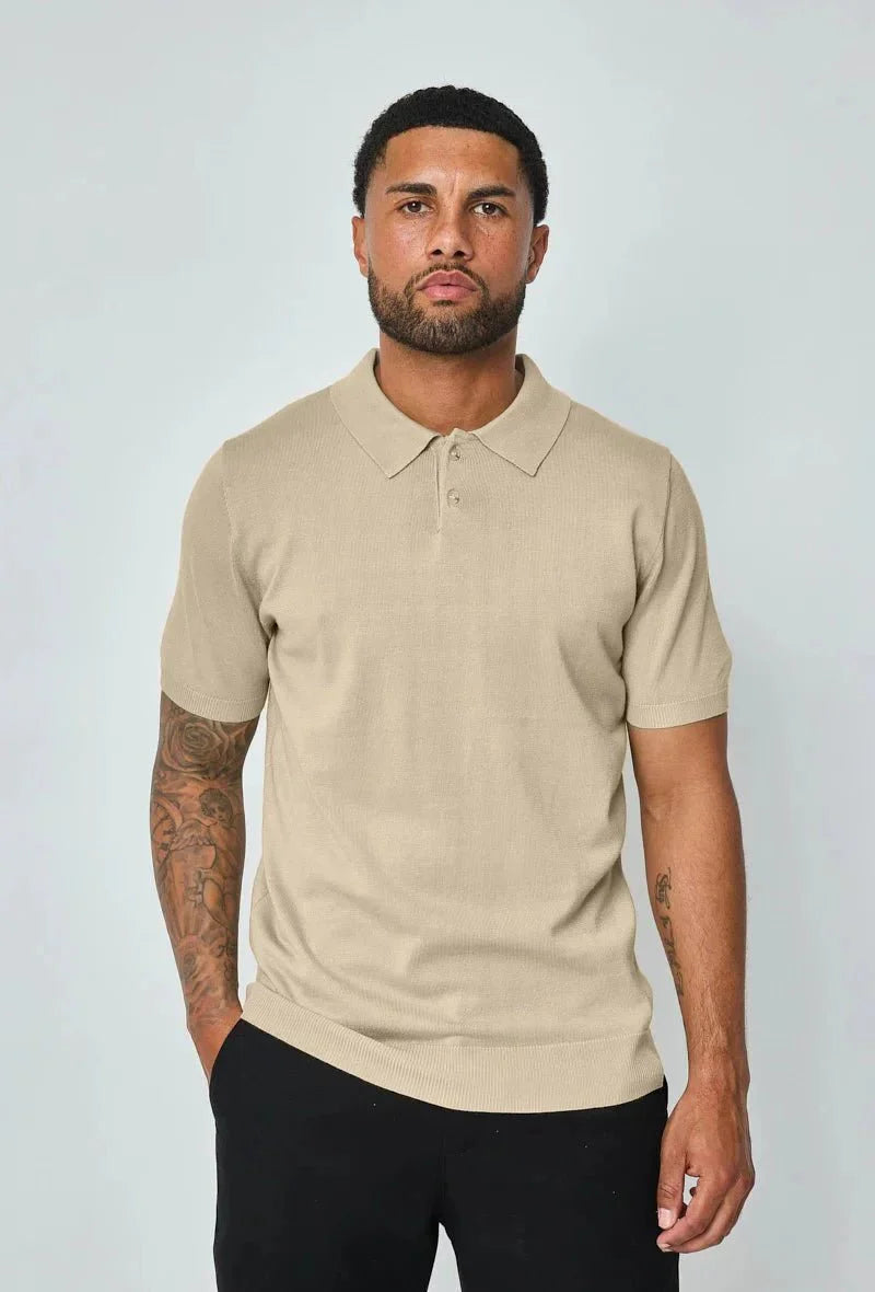 Short Sleeve Polo Shirt with Buttons