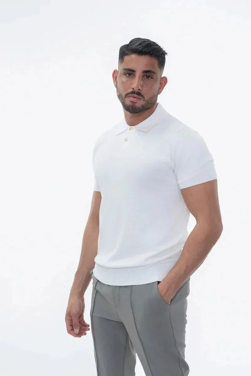 Short Sleeve Polo Shirt with Buttons