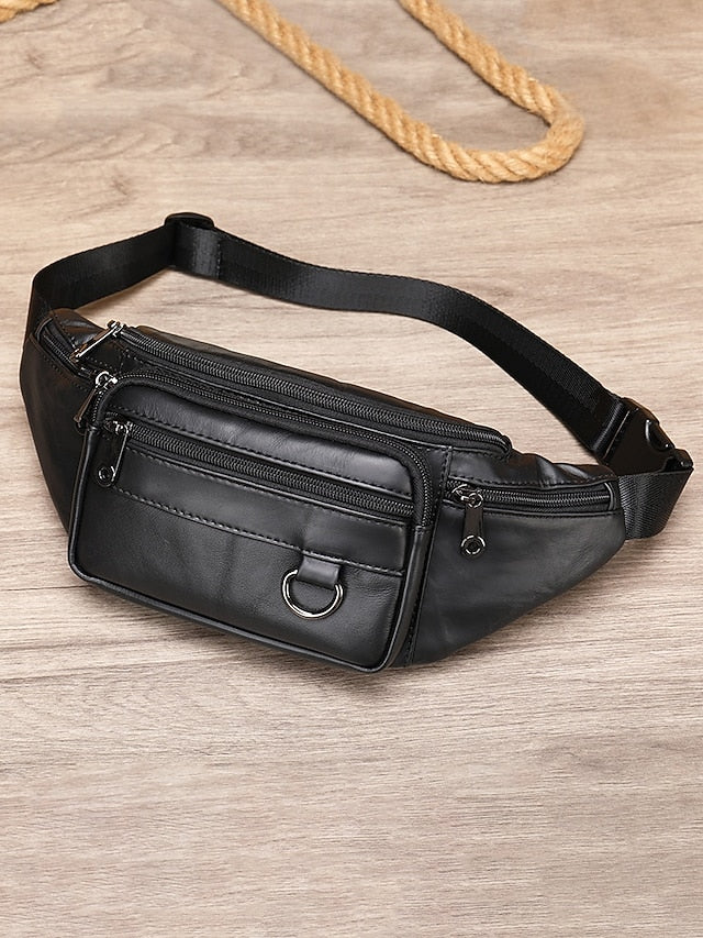 Heren Vintage Leren Sling Bag