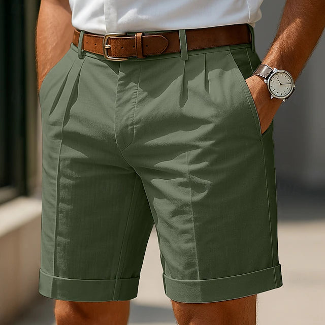 Men's Pleated Tailored Shorts