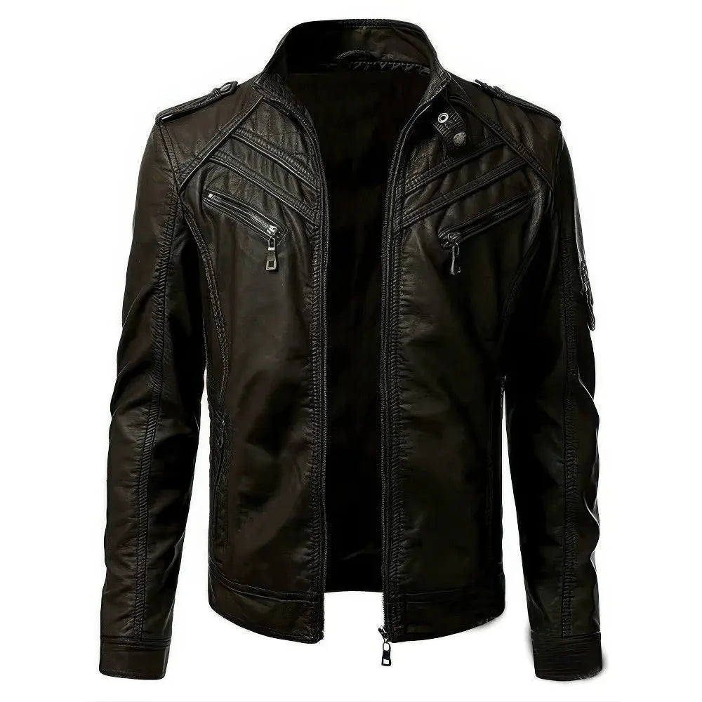 Rafello&Co | Leather Jacket with Fleece Lining