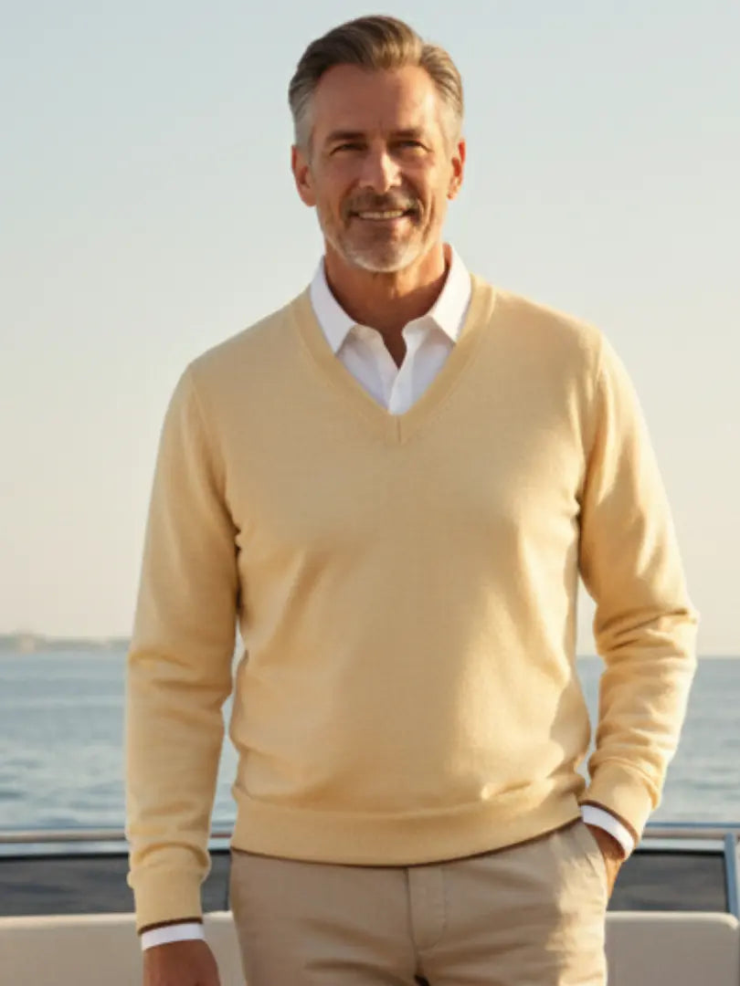 Rafello&Co | Klassieke Trui met V-Hals Rafello&Co