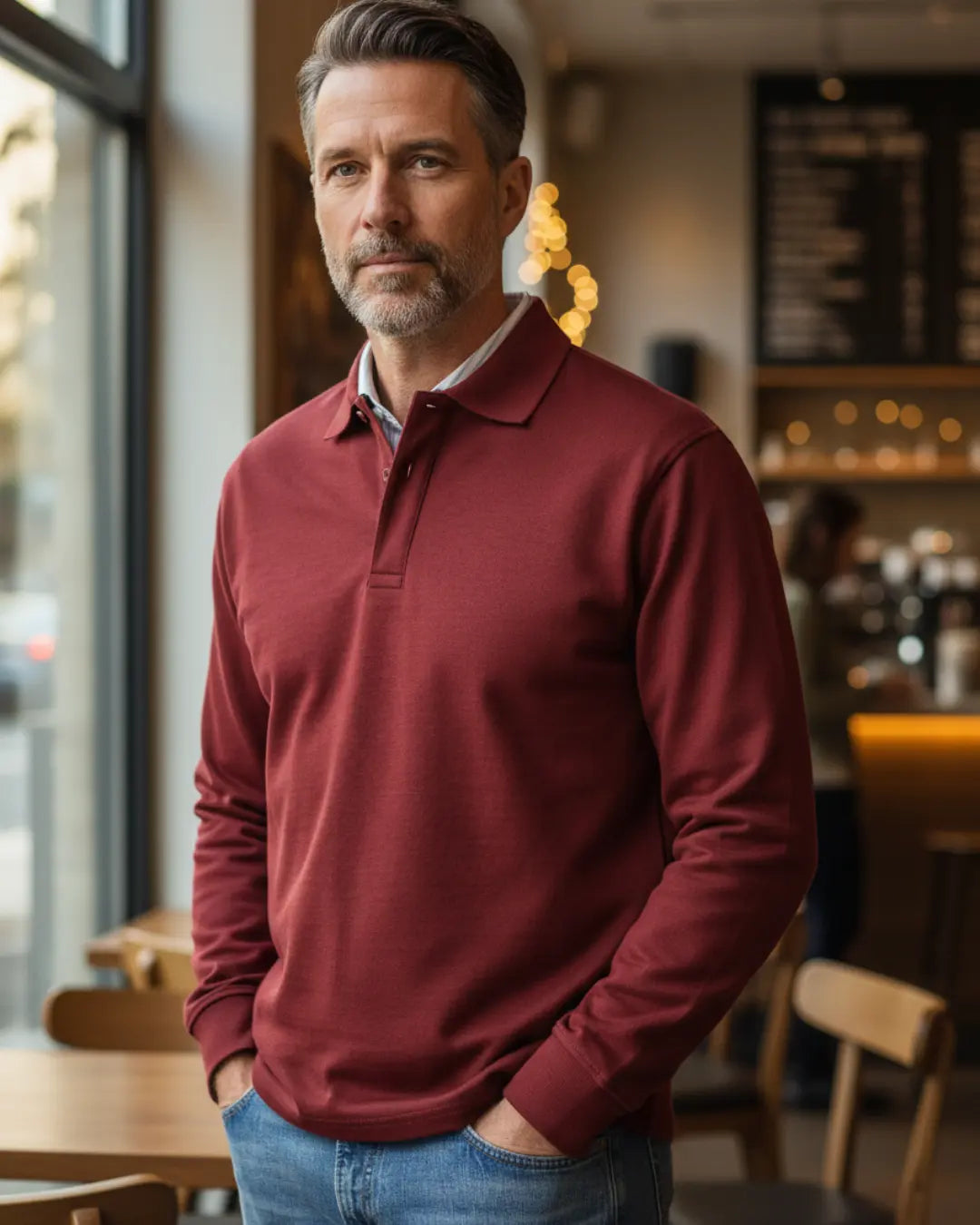 Rafello&Co | Klassiek Poloshirt met Lange Mouwen Rafello&Co