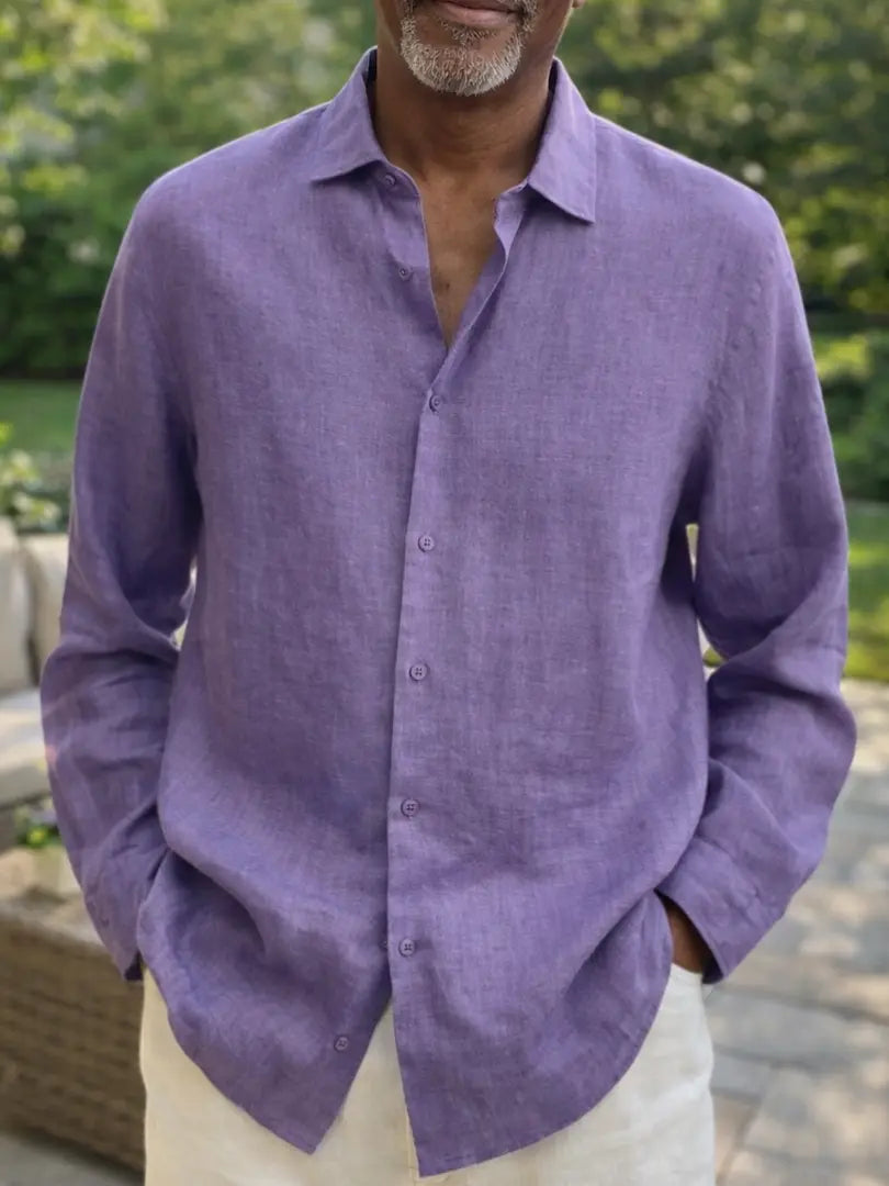 Stijlvol lichtgewicht linnen overhemd Rafello&Co