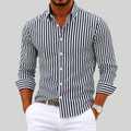 Men's Vertical Stripe Button-up Shirt