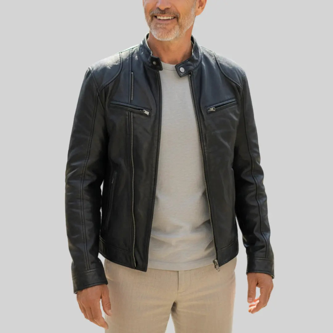 Rafello&Co | Stijlvolle Leren Jas Rafello&Co