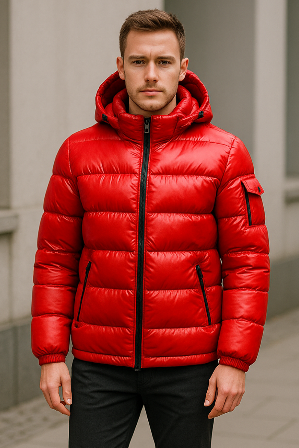 Rafello&Co | Lightweight Down Parka with a Glossy Finish