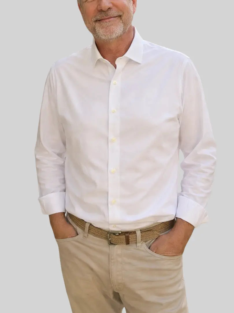 Rafello&Co | Gebreid Strijkvrij Overhemd Rafello&Co