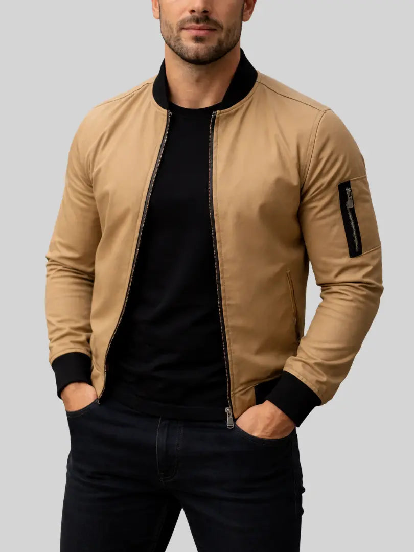 Rafello&Co | Lichtgewicht Winterjas met Rits en Zakken Rafello&Co