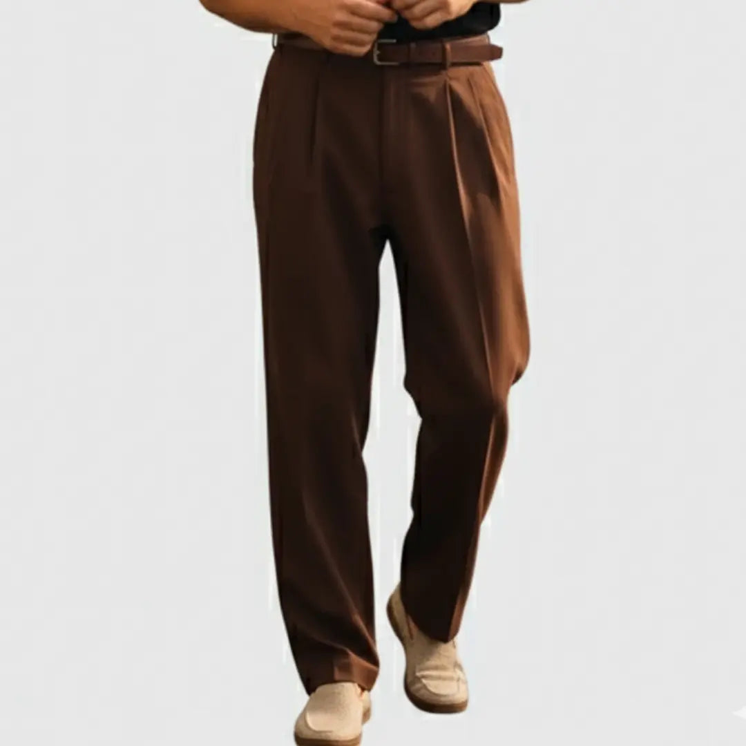 Rafello&Co | Linnen broek met wijde pijpen Rafello&Co