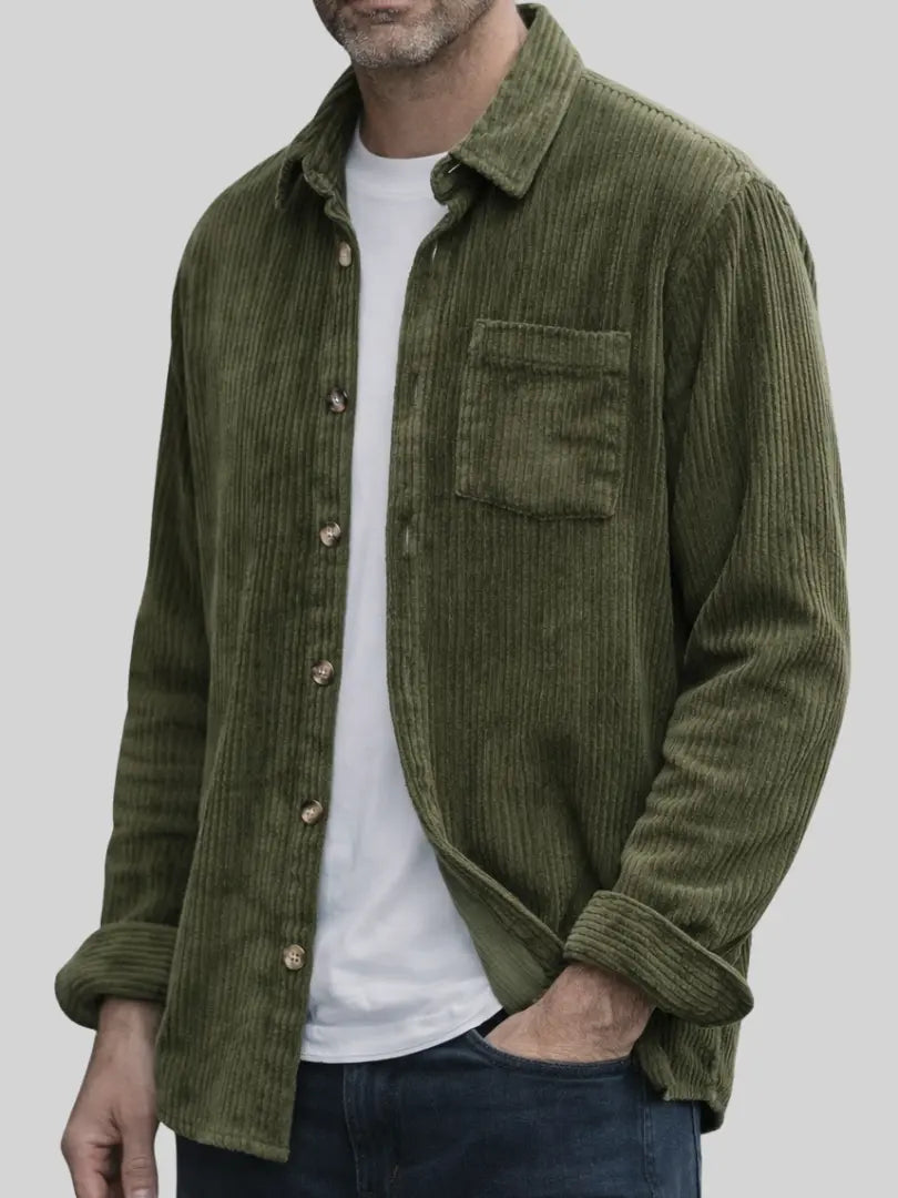 Rafello&Co | Elegante Corduroy Overhemd Rafello&Co