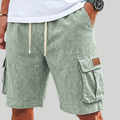 Men's Linen Cargo Drawstring Shorts