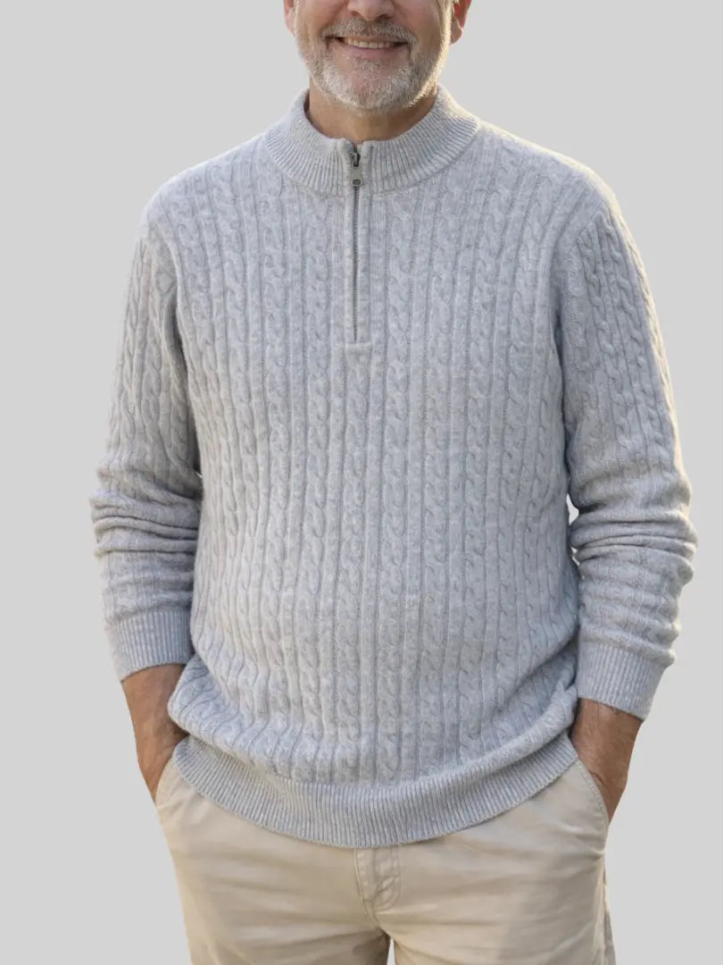 De Veneto – Kasjmieren Half-Zip Cardigan Rafello&Co