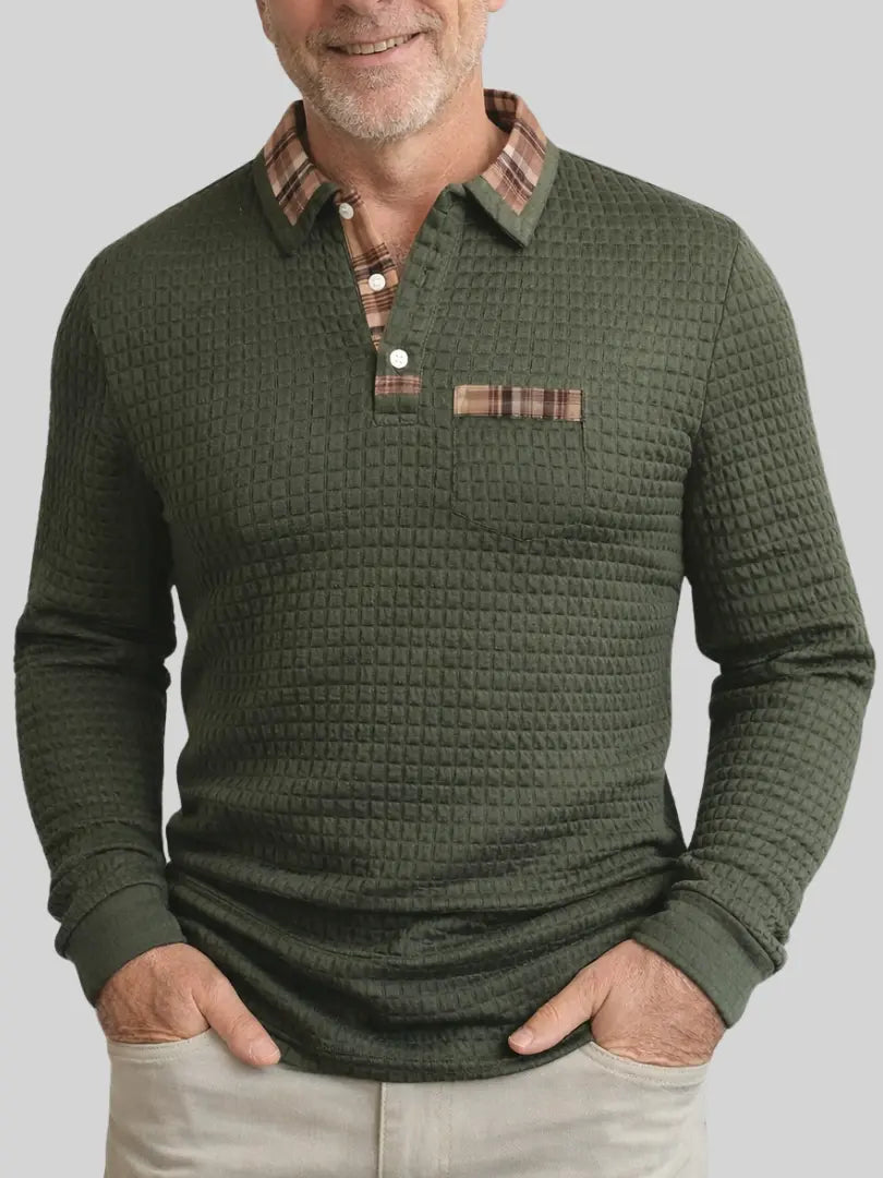 Rafello&Co | Getextureerd Longsleeve Shirt Rafello&Co